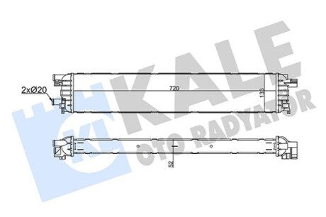 Додатковий радіатор охолодження Audi A4 Lt KALE OTO RADYATOR 356335