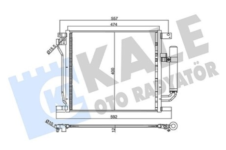 Радіатор кондиціонера Nissan Juke, Pulsar KALE OTO RADYATOR 358070