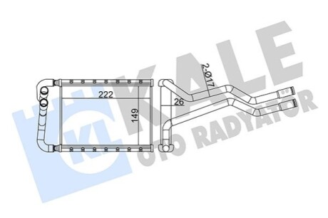 Радіатор обігрівача Hyundai Santa Fe II KALE OTO RADYATOR 358630