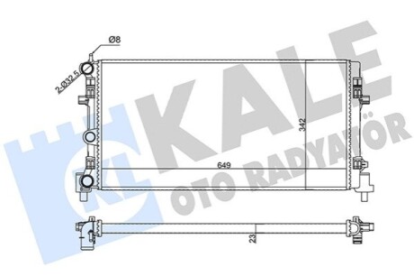 Радіатор охолодження Audi A1, Seat Ibiza IV, Ibiza IV Sportcoupe KALE OT KALE OTO RADYATOR 356425