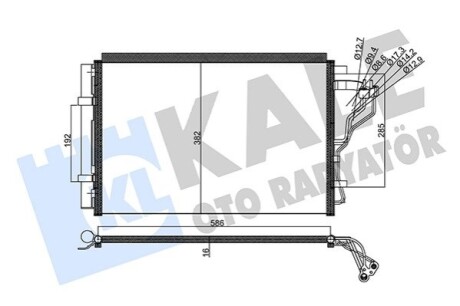 Радіатор кондиціонера Hyundai Elantra (13-)/Cerato (16-) KALE OTO RADYA KALE OTO RADYATOR 357715