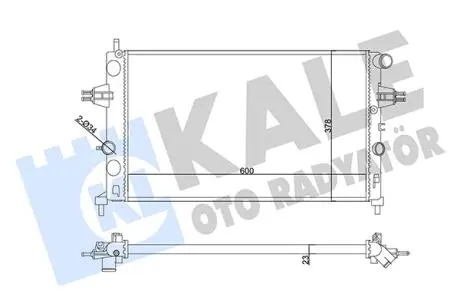Радиатор охлаждения Opel Astra G, Zafira A KALE OTO RADYATOR 356965