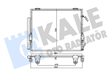 Радіатор кондиціонера Toyota Tundra KALE OTO RADYATOR 358005