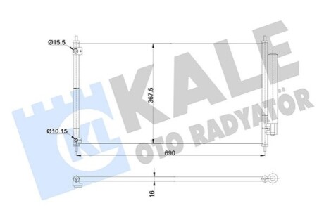 Радіатор кондиціонера Honda Accord IX M/A KALE OTO RADYATOR 345405