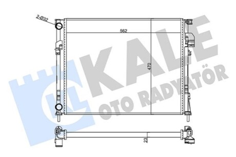 Радиатор охлаждения Renault Trafic II/Opel Vivaro/Nissan Primastar KALE KALE OTO RADYATOR 356890