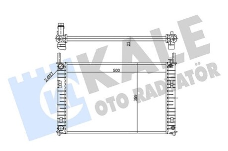 Радиатор охлаждения Ford Fiesta V, Fusion, Mazda 2 KALE OTO RADYATOR 356885