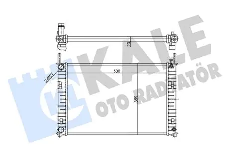 Радиатор охлаждения Ford Fiesta V, Fusion, Mazda 2 KALE OTO RADYATOR 356885