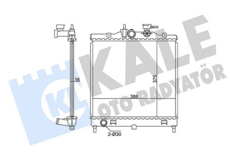 Радіатор охолодження Kia Picanto KALE OTO RADYATOR 347860