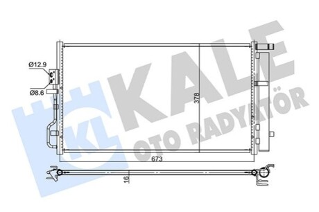 Радіатор кондиціонера Hyundai Tucson, Kia Sportage IV KALE OTO RADYATOR 357750