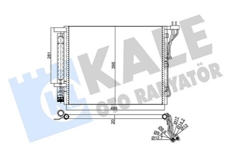 Радіатор кондиціонера Kia Optima KALE OTO RADYATOR 358010