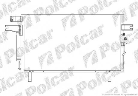 Радиатор кондиционера Polcar 2781K8C3