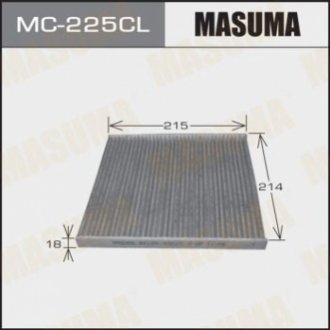 Фильтр салона AC-102 угольный MASUMA MC225CL (фото 1)