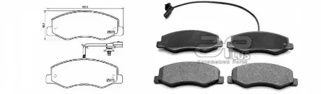 Фото колодки гальмівні APLUS 71262AAP Колодки гальмівні APLUS 71262AAP