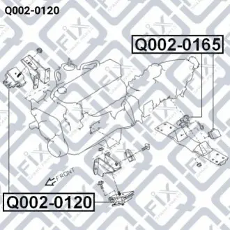 Подушка двигателя передняя Q-fix Q002-0120