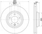 Диск гальмівний PRO High Carbon перед. прав. Audi Q7 3.0TDI/Porsce Cayenne/VW Touareg 3.0TDI-6.0TDI 09.02- HELLA 8DD 355 128-071 (фото 1)