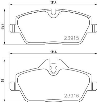 Гальмівні колодки перед. BMW I3 (I01) Electric 08.13- HELLA 8DB 355 021-881