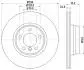 Диск гальмівний передній BMW 3(F30) 2.0-3.0D 11.11- HELLA 8DD 355 129-651 (фото 4)