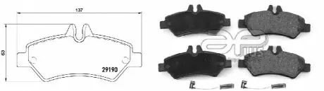 Колодки тормозные, задние (2 датчика) MB Sprinter, VW Crafter 2006- (BOSCH) APLUS 71196CAP