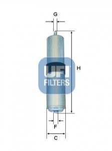 Фильтр топливный BMW 1, 2, X1 1.4-2.0 d 15- (OE) (выр-во) UFI 31.926.01