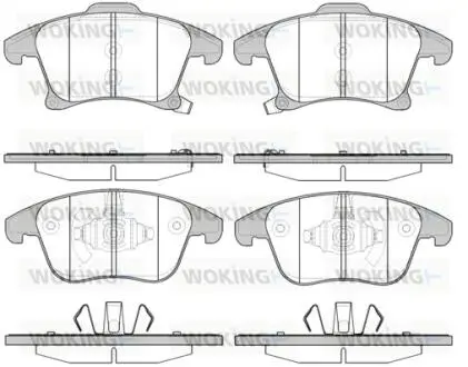Гальмівні колодки пер. з датчиком зносу FORD GALAXY III/MONDEO/S-MAX 1.0-2.5 14- WOKING P13493.22