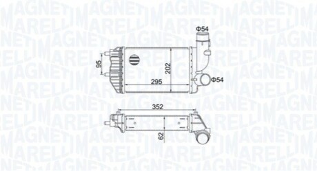 CITROEN інтеркулер Jumper,Fiat Ducato,Peugeot 1.9TDI/2.8HDI 94- MAGNETI MARELLI 351319205000 (фото 1)