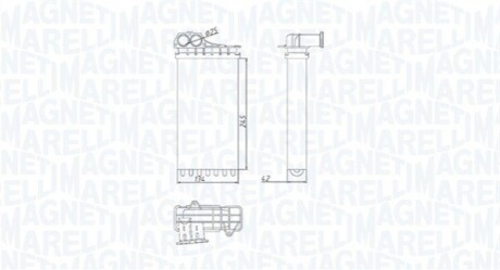 PEUGEOT радіатор опалення 206/307,Citroen C3 I,Xsara Picasso MAGNETI MARELLI 350218436000