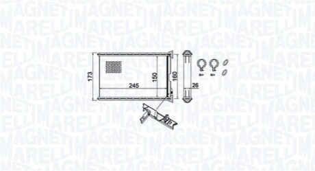 BMW радіатор опалення 1 E81/87,3 E90,X1 E84,X3 F25,X4 F26 MAGNETI MARELLI 350218455000