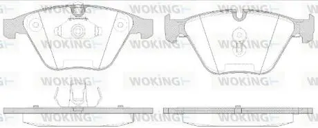 Гальмівні колодки пер. BMW 5(E60)/7(E65) 02-10 (ATE) (155,1x68,5x20,3) WOKING P9573.50
