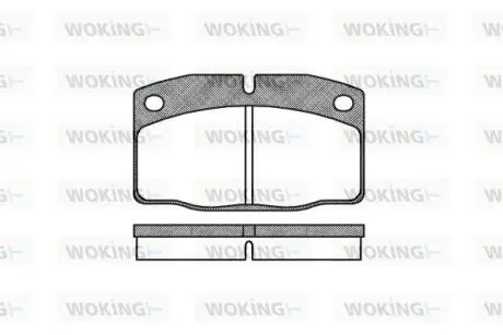 Гальмівні колодки пер. Astra/Combo/Corsa/Kadett/Nova (75-01) WOKING P0013.00