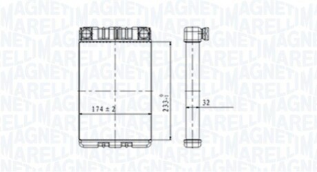 DB радіатор опалення C-Class W203,G-Class W463 MAGNETI MARELLI BR428