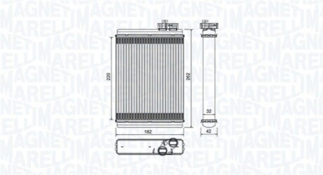 VW радіатор обігрівача AUDI A4/A5 1,8-4,2 07- MAGNETI MARELLI 350218471000