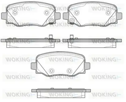 Гальмівні колодки зад. Fiat 500/Jeep Compass/Renegade 14- WOKING P14783.02