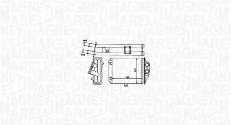 FIAT радіатор опалення 500,Panda,Ford Ka MAGNETI MARELLI BR491