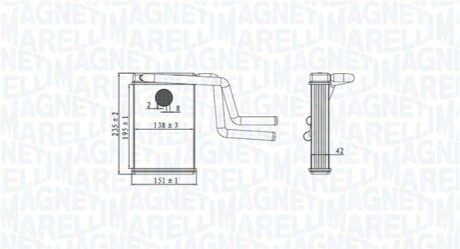 FORD радіатор опалення Mondeo I,II,III MAGNETI MARELLI 350218487000