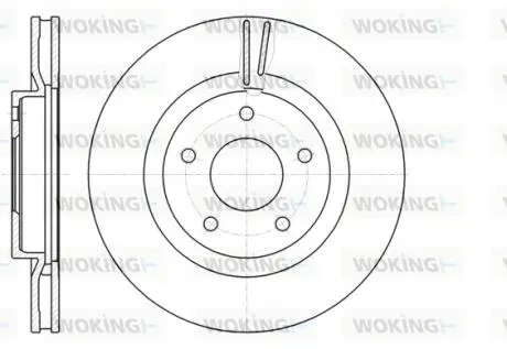 Гальмівний диск перед. Juke/Qashqai/X-Trail (07-21) WOKING D61087.10
