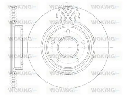 Гальмівний диск пер. Space Wagon/Grandis 04-13 WOKING D6996.10