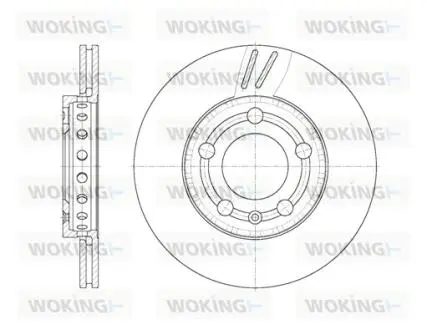 Гальмівний диск перед. Fabia/Fox/Polo (03-21) WOKING D6709.10