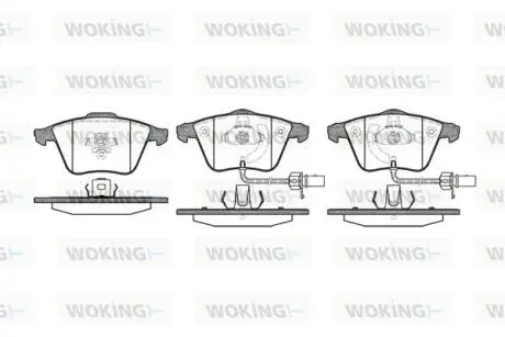 Гальмівні колодки пер. Audi A4/A6/A8 00- WOKING P8643.12
