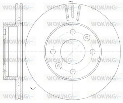 Гальмівний диск перед. i10/Picanto (04-21) WOKING D6990.10