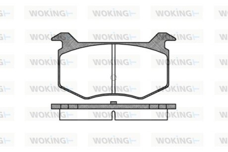 Гальмівні колодки пер. Moskvich WOKING P2883.00