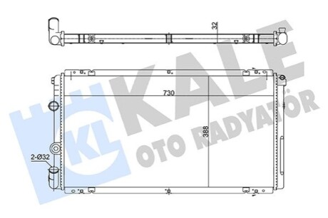 KALE RENAULT радіатор охолодження Master II,Opel Movano,Nissan 1.9dCi/2.8dCi/DTi 00- KALE OTO RADYATOR 362735