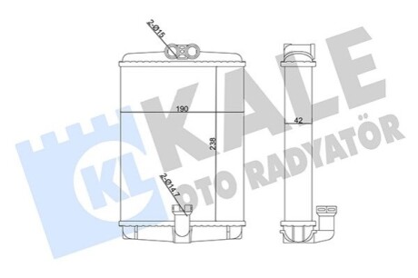 KALE DB Радиатор отопления W210 95- KALE OTO RADYATOR 360205