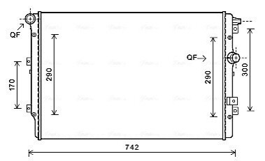 Радіатор охолодження двигуна AVA AVA COOLING VN2362