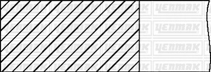 Комплект поршневих кілець (83,01/+0.50) (1,2/1,2/2,0) AUDI A3/A4/A5/Q3/Q5 1.8-2.0TFSI, SKODA Octavia 1.8-2.0TSI, VW Golf/Polo/Tiguan 1.8-2.0TSI/FSI Yenmak 91-09329-050 (фото 1)