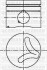 Поршень з кільцями і пальцем (розмір отв. 80,00/STD) BMW 318/325/525/725 2.5 92-, OPEL Omega B 2.5TD (M41, M51 D25WA Turbo, Intercooler) Yenmak 31-04613-000 (фото 1)
