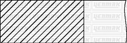 Комплект поршневих кілець (69,60/STD) (1,5/1,5/2,0) OPEL Astra J 1.3CDTI -15 (4цл.) (A 13 DTE) FIAT Fiorino 1.3Multijet (Euro 5) Yenmak 91-09797-000 (фото 1)