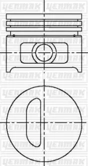 Поршень с кольцами і пальцем (размер отв. 75.8 / STD) RENAULT Clio, 1,2 -98 (4ц.) (E5F A 710 / E7F 708) Yenmak 31-03914-000