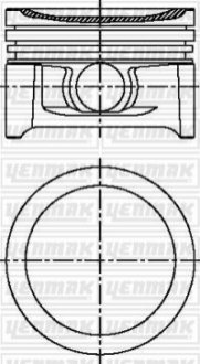 Поршень с кольцами і пальцем (размер отв. 63.50/STD) DM Smart 0.7 98- (M 160 E6AL B03 / B04 / B05) Yenmak 31-04720-000