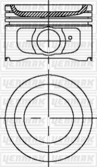 Поршень с кольцами і пальцем (размер отв. 83 / STD) CITROEN Berlingo 1.8 (4цл.) (XU7 JP K TR) Yenmak 31-03887-000 (фото 1)