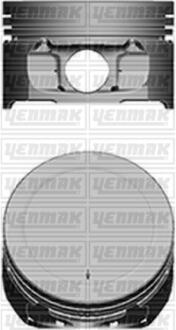 Поршень с кольцами і пальцем (размер отв. 79 / +0.5) (TU5JP4, NFU, NFX Euro 3) Yenmak 31-04101-050